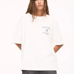 White T-shirt with napkin graphic