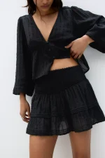 Dotted mesh skort - Image 3